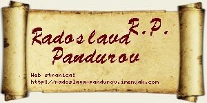 Radoslava Pandurov vizit kartica